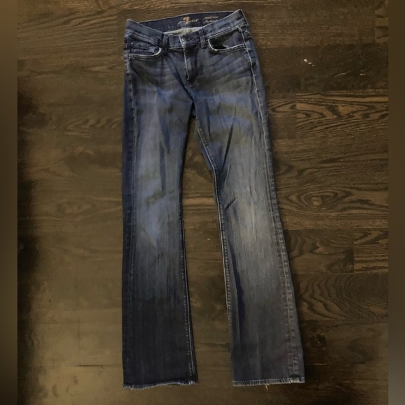Seven for All Mankind Mid Rise Dark Wash Bootcut Jeans Sz 26 - Picture 9 of 10